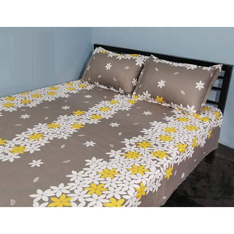 Bed Sheet With 2 Pillow Covers