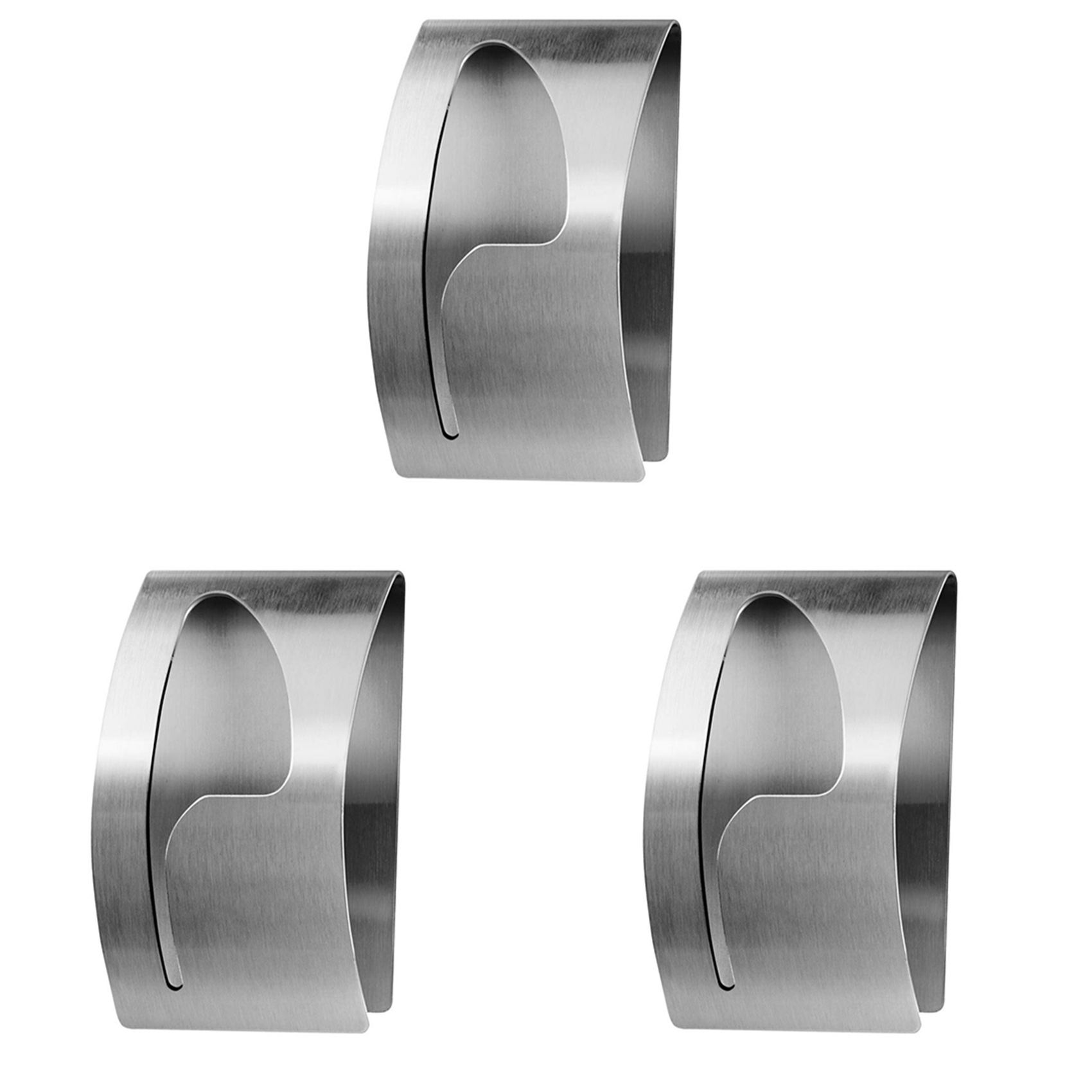 3X Point Strong Self-Adhesive Towel Rack Stainless Steel Semi-Circular Wall to Prevent Creative Bathroom Towel Clip