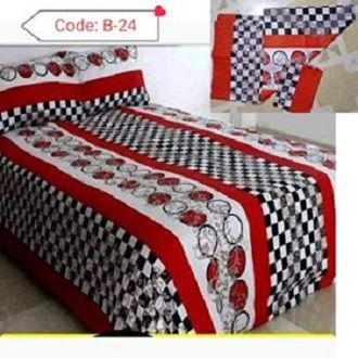Cotton Bed Sheet-Multicolor