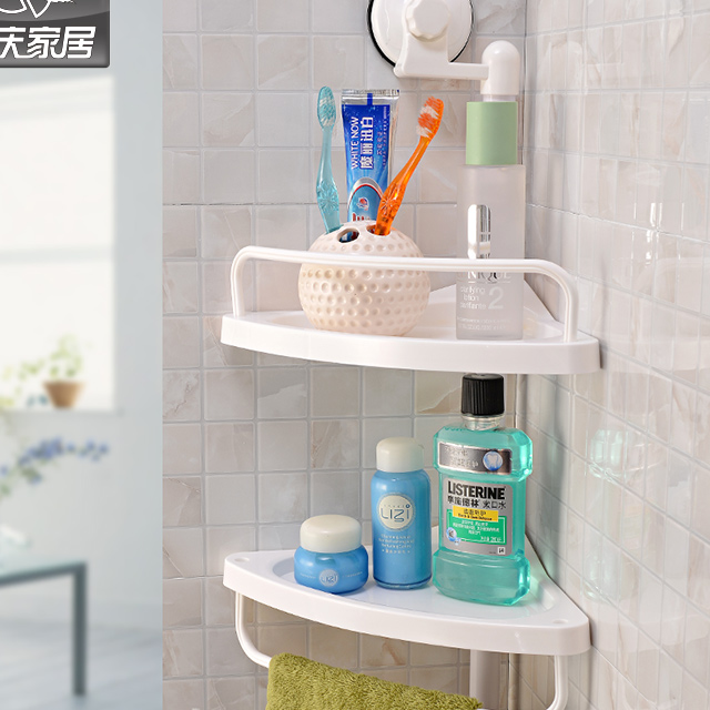 Double Suction Cup Corner Rack-White