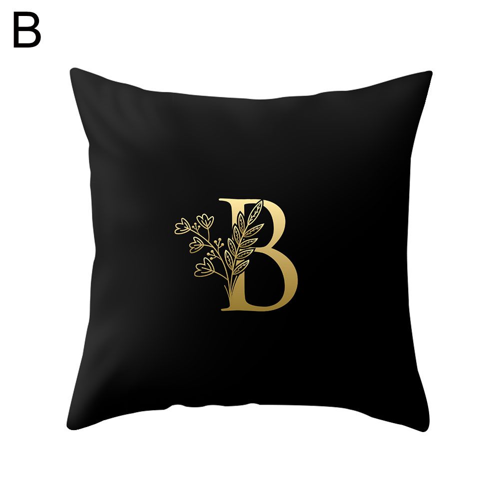 English Letter Square Pillow Case Cushion Cover Sofa Bed Car Cafe Office Decor