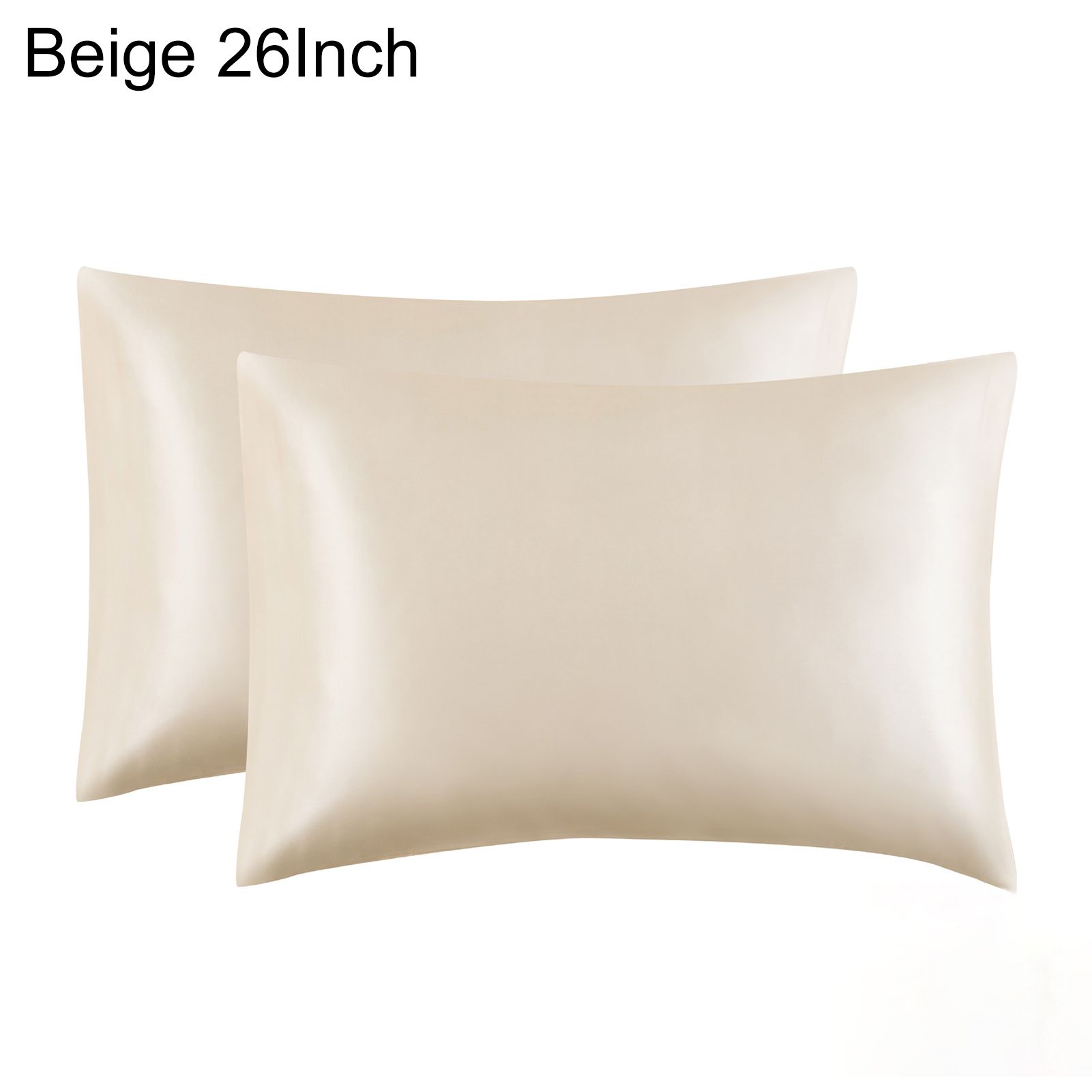 2Pcs Pillow Case Breathable Cloth Skin-friendly Lightweight Imitation Silk Throw Pillow Cover for Bedroom