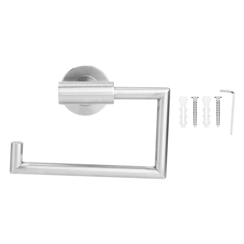 Toilet Paper Holder Stainless Steel 360 Degree Rotatable Tissue Paper Towel Rack for Bathroom Kitchen Anti-Drop Hook