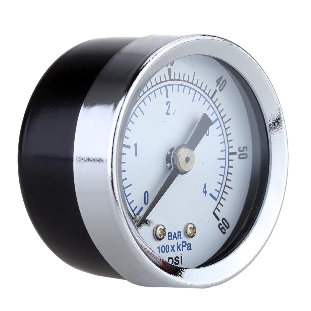 TS-Z51 0-60PSI 40 Diameter Air Compressor Low Pressure Meter Bar Gauge Hydraulic Test Instrument Panel Pressure Gauge