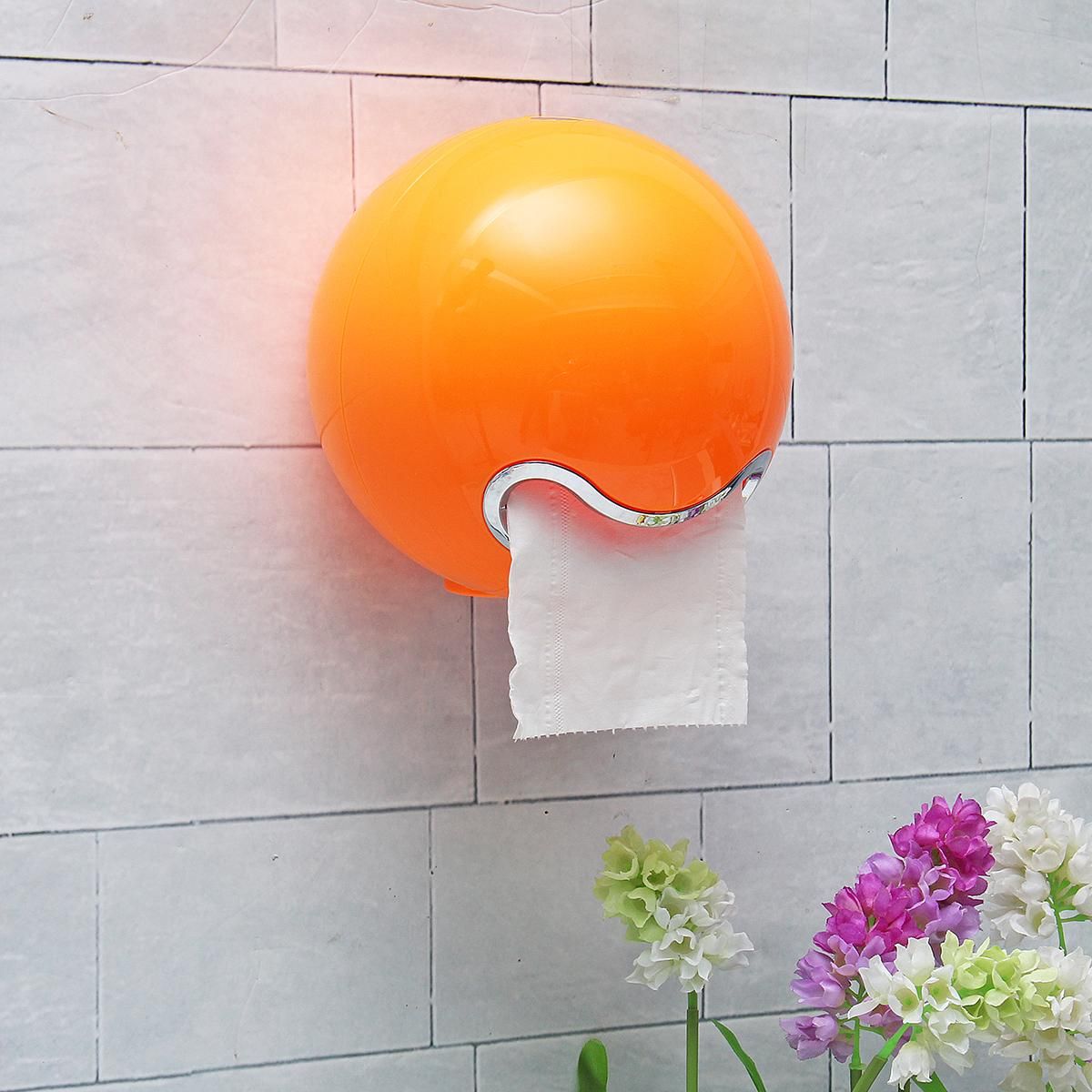 【GenuineItem】Bathroom Ball Shaped Face Emoji Wall Mounted Tissue Holder Toilet Roll Paper Box