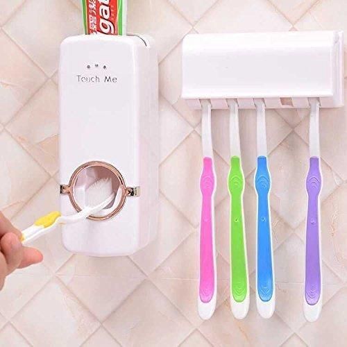 Toothpaste Dispenser Plus Toothbrush Holder