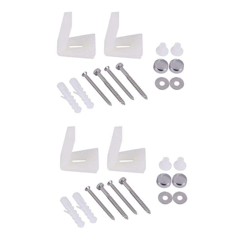 2X Bathroom Angled Floor Wc Toilet Pan Bidet or Semi Pedestal Fixing Kit Bolts