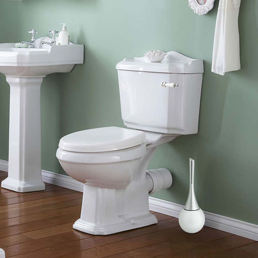 Toilet brush set Cleaning holder with stainless steel base toilet ，
