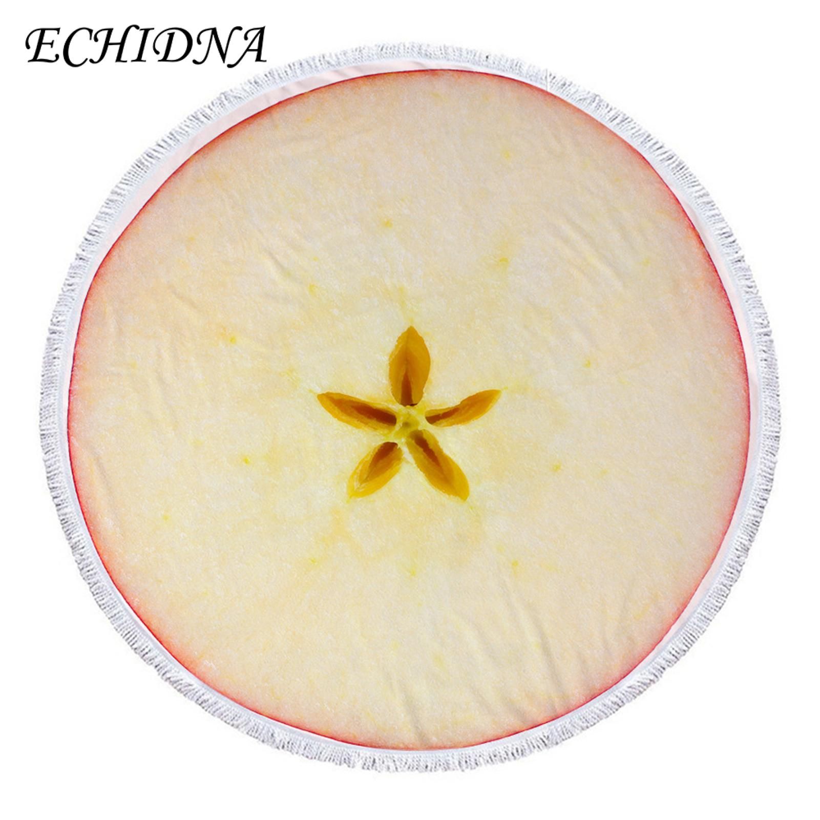 ECHIDNA Yoga Mat Soft Round Sea Blanket Shawl Yoga Carpet Picnic Mat