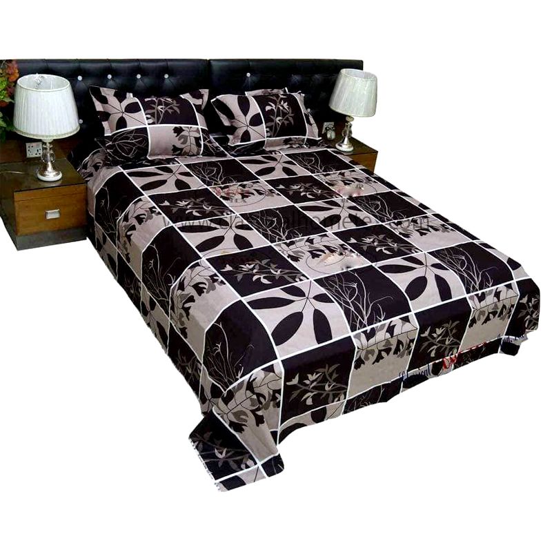 Digital Home Tex Cotton  King Size Bedsheet With Two  Pillow Covers By Sotota Fashion