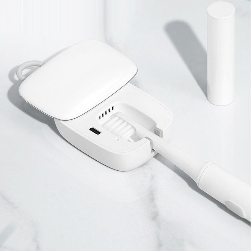 Single Toothbrush Disinfector Travel Air Drying Toothbrush Holder USB Charging Antibacterial UV Light Toothbrush Box
