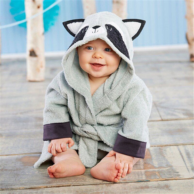 Baby Newborn Bath Towel Hood Girls Boys Cartoon Animal Bathrobe Kids Soft Towels Robe Baby Receiving Blanket Baby Bath Supplies