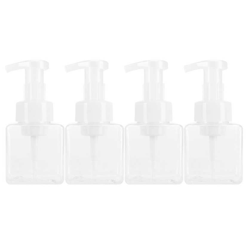 limeng la 4pcs 250ml clear plastic bottles foaming soap dispenser refillable foam bottle travel use