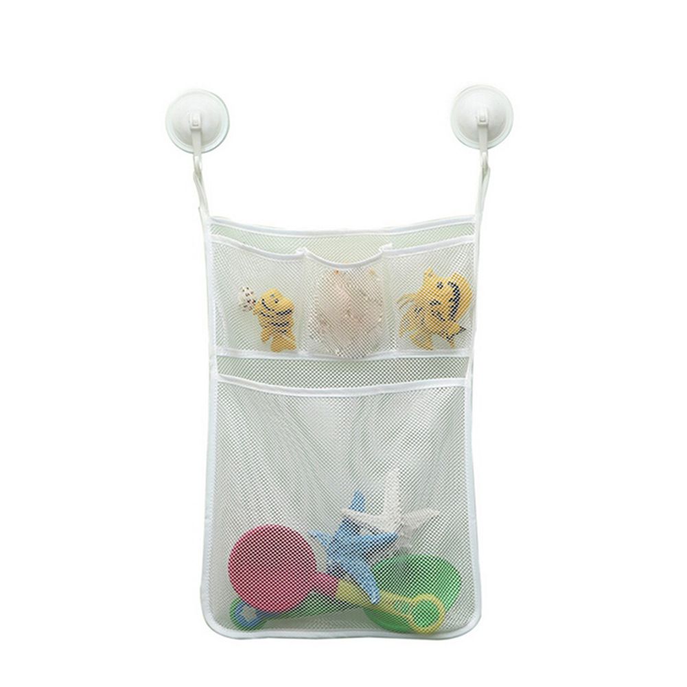 Baby Bath Bathtub Toy Mesh Storage Bag Suction Bathroom Stuff Tidy Organizer Net