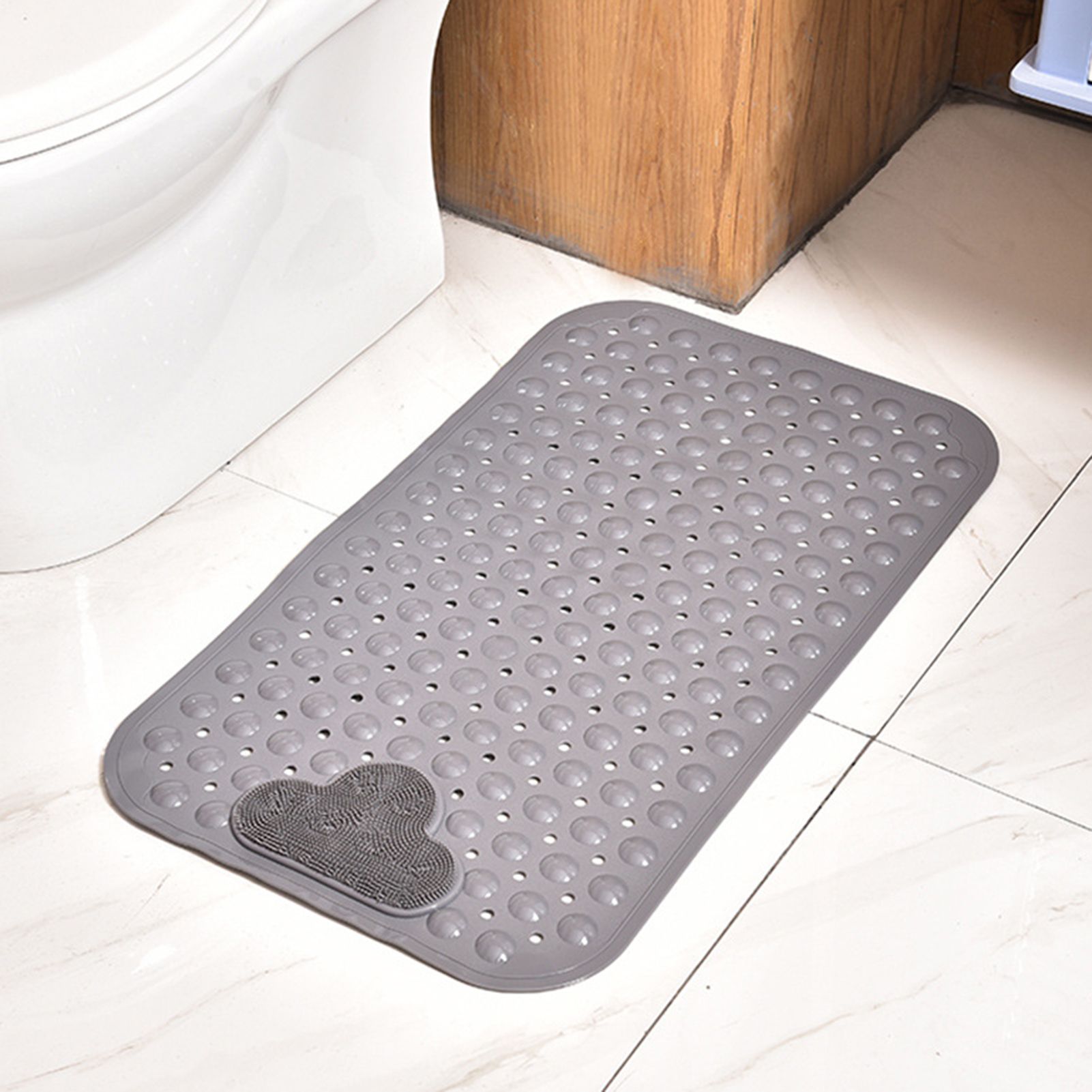 Shower Mat Vibrant Color Suction Cup Type Bathtub Drainage Shower Mat Massage Pad