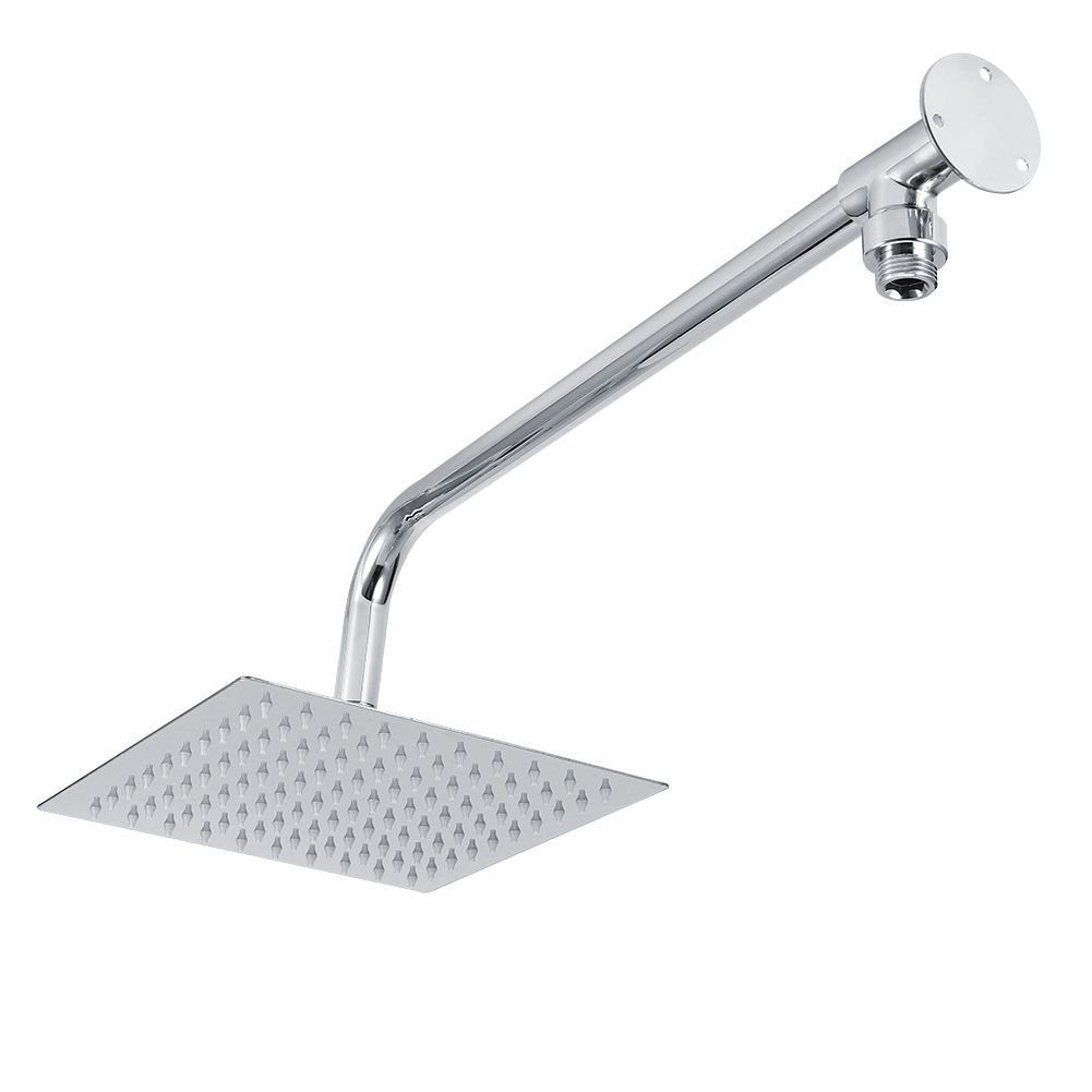 Bathroom Shower Head Handheld Set G1/2in Thread Wall Mounted Stainless Steel 8in Rainfall Showerhead Top Spray
