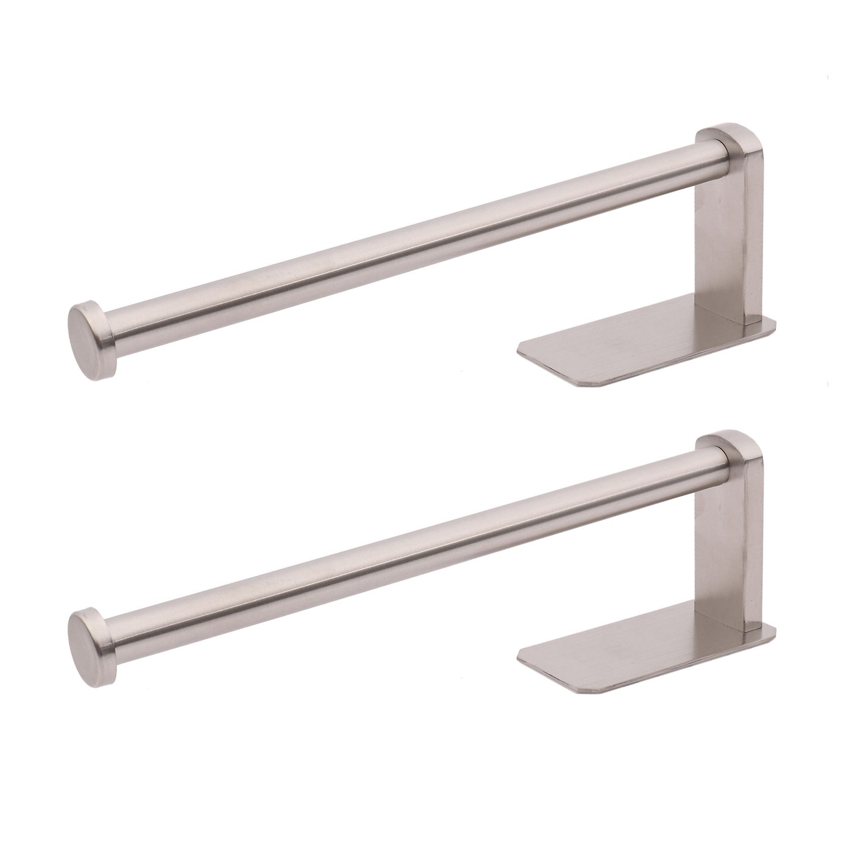 2X Kitchen Roll Paper Self Adhesive Wall Mount Toilet Paper Holder Stainless Steel