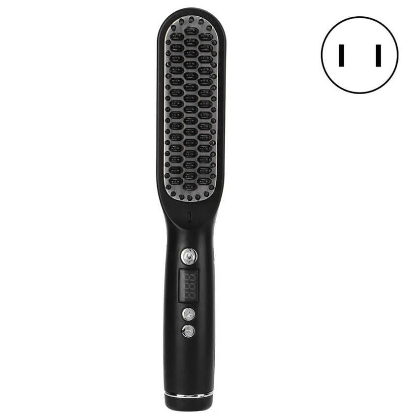 Electric Beard Straightener Digital Display Hair Straightening Comb Multifunction 110V‑240V