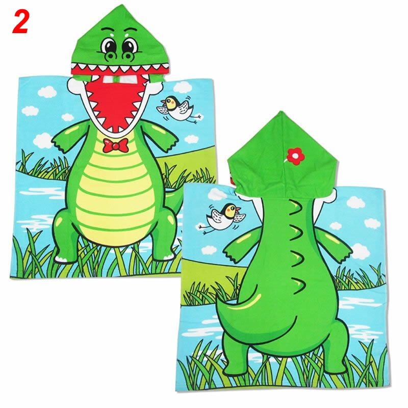 Children Hooded Cloak Beach Towel Microfiber Boy Girls Kids Swimming Bath Towel or kids ages 2-6 years