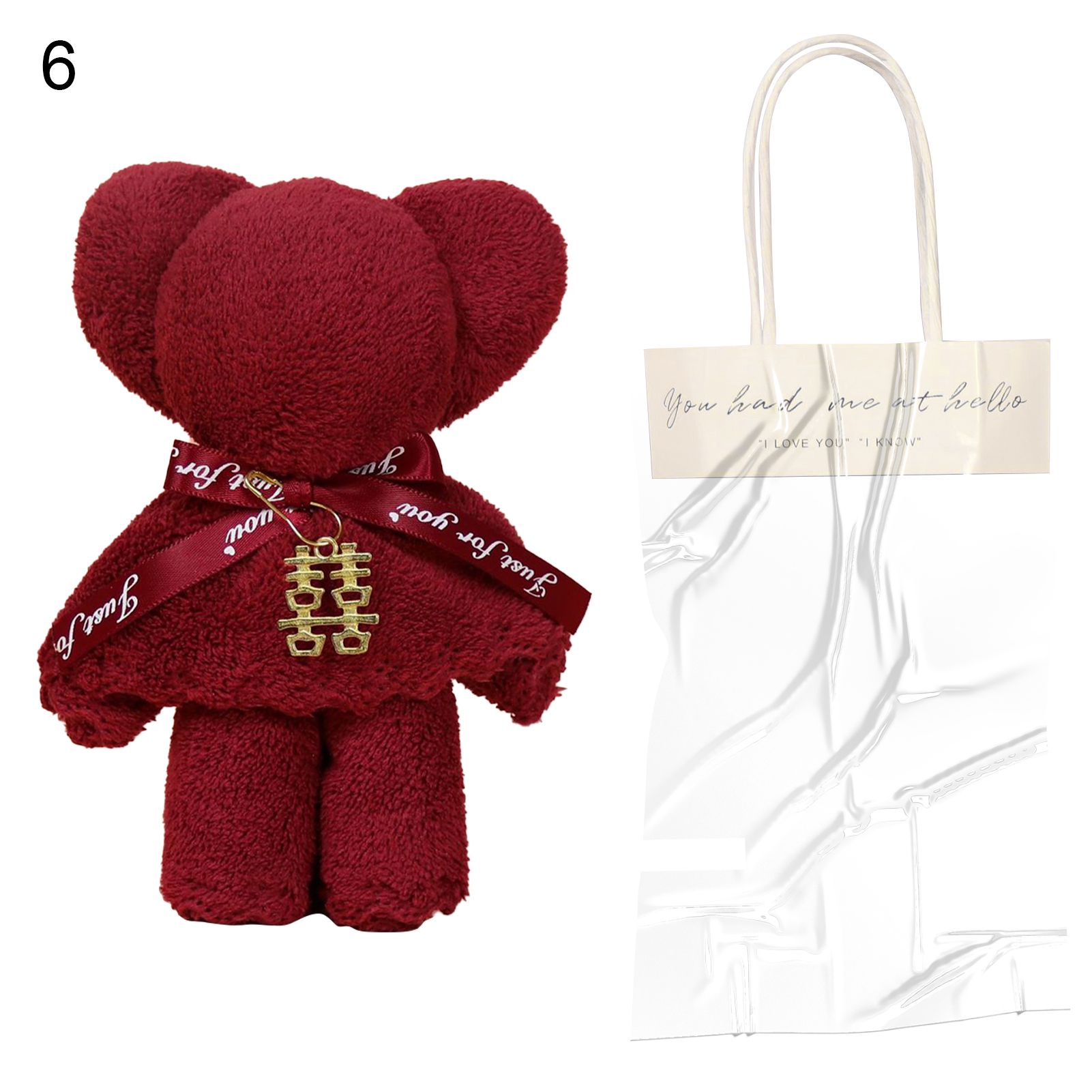 Washing Towel Well Blessing Creative Celebrate Bear Shape Hand Towels