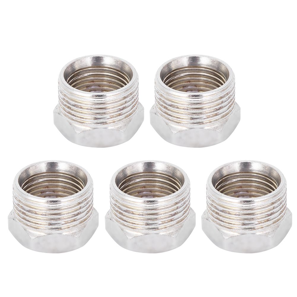 5Pcs Male NPT 3/4in Female 1/2in Stainless Steel Reducing Pipe Threaded Adapter Fittings