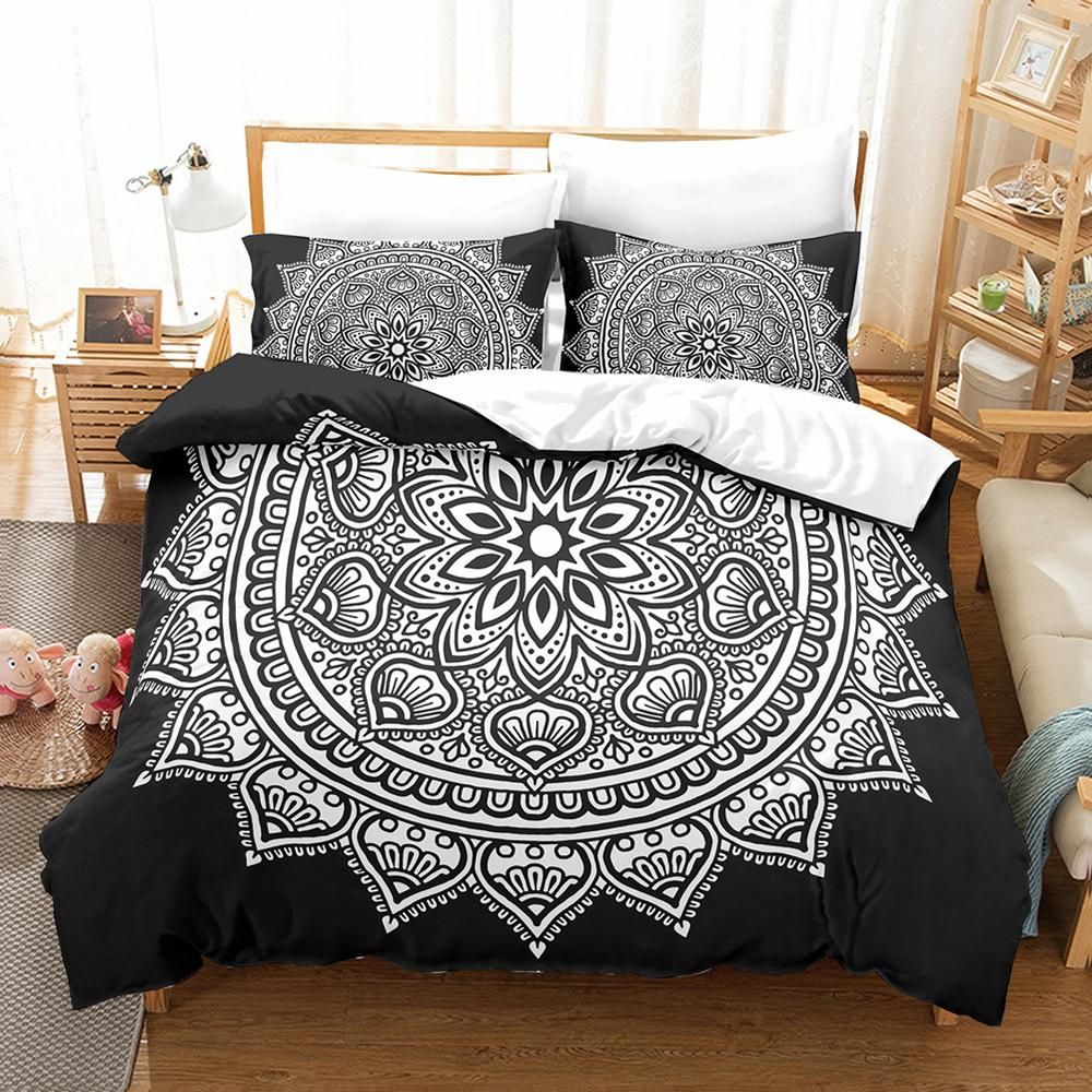 Duvet Cover Set Bohemian Style Printed Home Soft Bedding Set