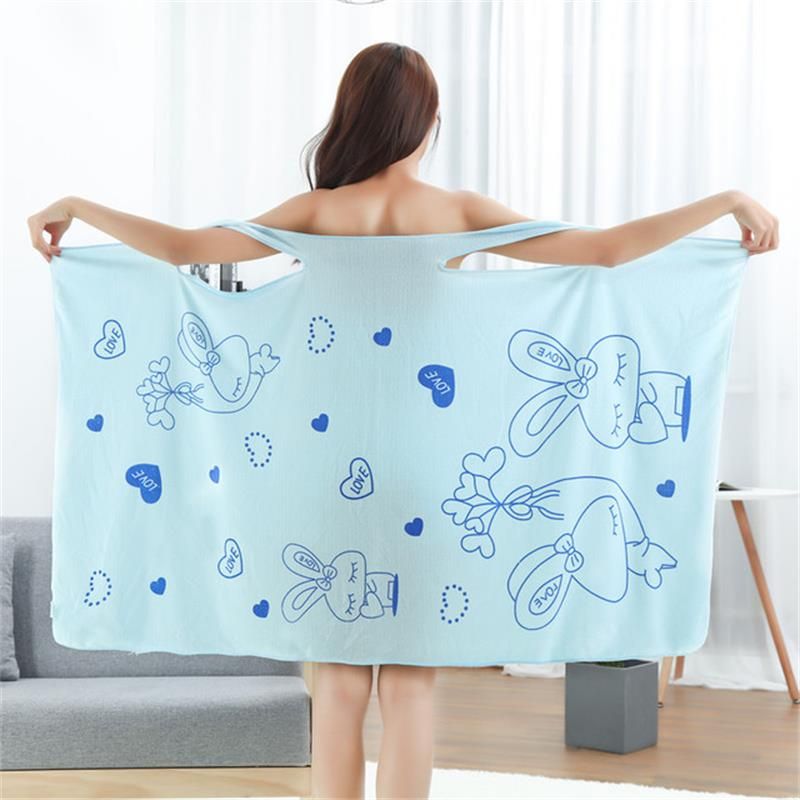 Bathroom Women Microfiber Bath Towels Quick Dry Magic Beach Towels Soft Comfortable Wearable Bathrobes Kitchen Towel Wrap 135*80