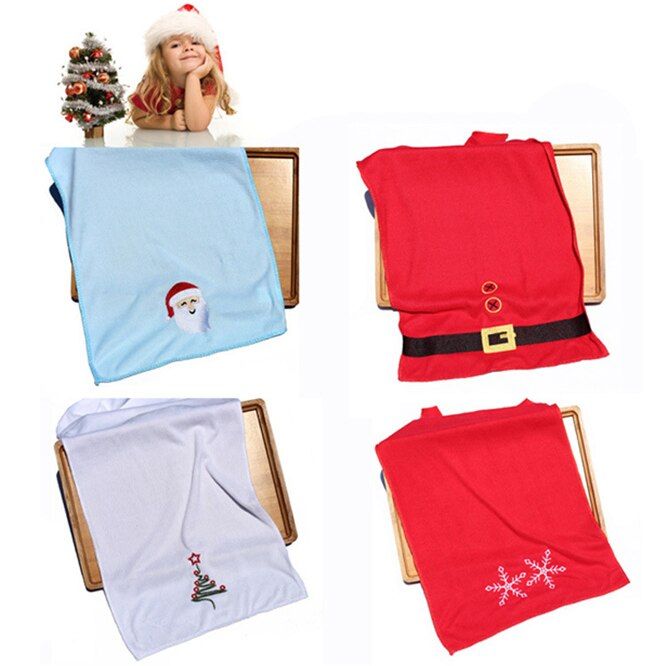 Large 76x34cm Decorative Luxury Hand Towel Set Christmas Towel Gift Embroidered Snowman Santa Claus Towel Bath Towels