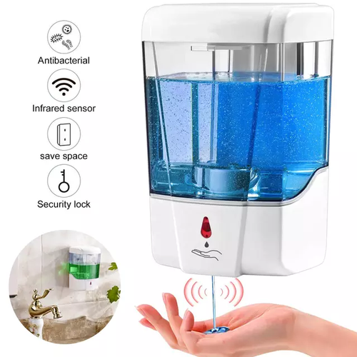 Automatic Soap Dispenser Touchless Foaming Liquid Soap Dispenser Android Charger 700ml Capacity Infrared Sensor 3 Adjustable Dispensing Volume Hands Operated for Bathroom Kitchen
