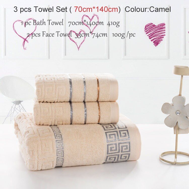 Unihome 50OFF Bath towel 90cm*180cm & 70cm*140cm High quality towel 100% Cotton bathroom towel piece set wholesale