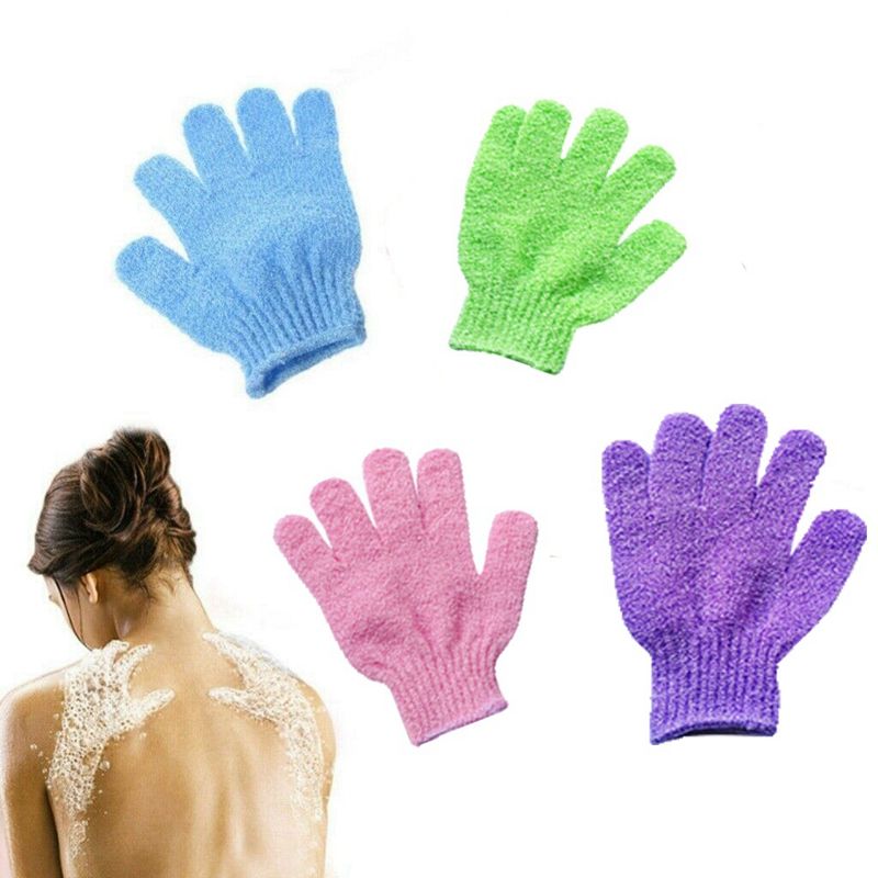 4 Pair Shower Bath Exfoliating Wash Skin Spa Massage Body Scrubber Cleaner