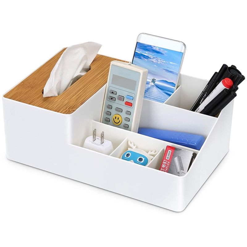 Office Desktop Stationery Storage Tissue Box Household PP Material Desktop Tissue Cosmetics Storage Box