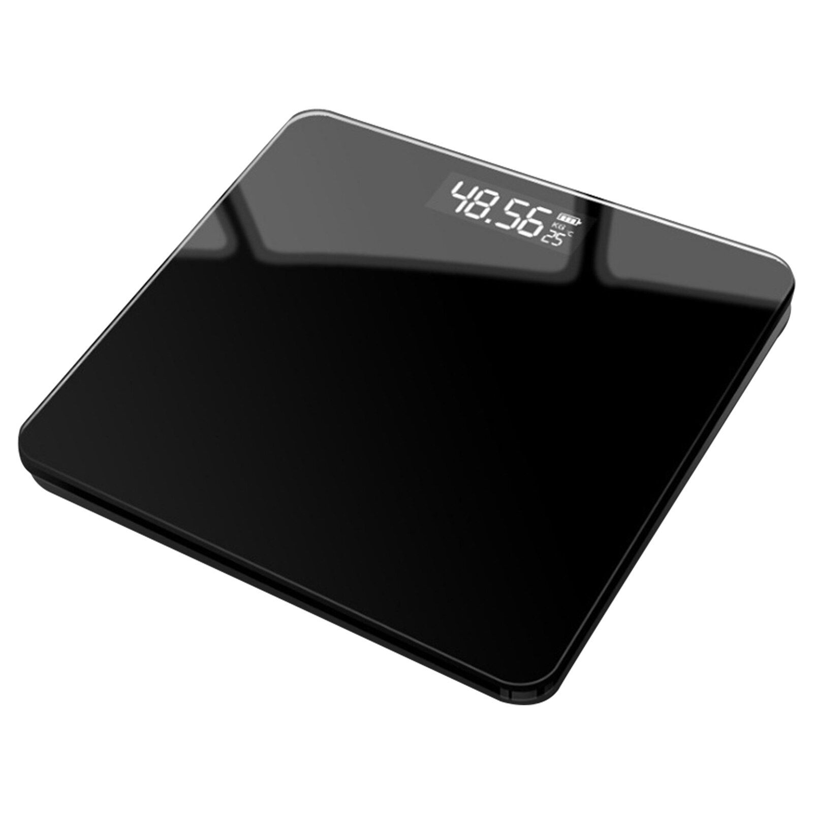 Digital Body Weight Glass Bathroom Scales  5 - 180 Kg Slim Design With Large LCD Display And Tape Measure