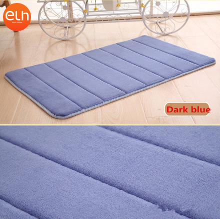 1pc 40x60cm Home Bath Mat Non-slip Bathroom Carpet soft coral fleece Memory Foam Rug Mat kitchen Toilet Floor Decor