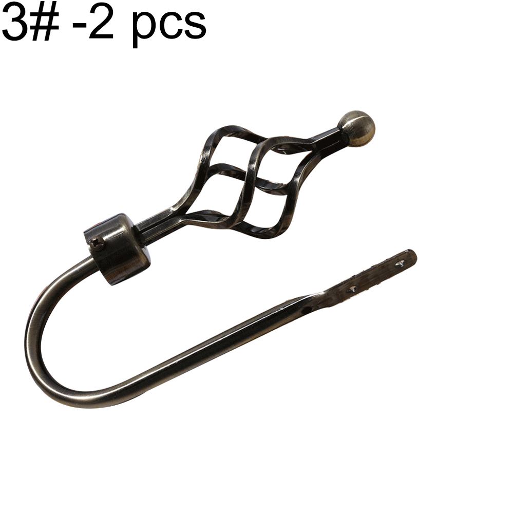2Pcs Leaves U-shaped Curtain Loop Holder Wall Hook Tiebk Living Room Decor