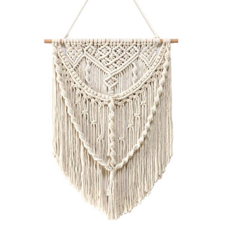 Macrame Wall Hanging Tapestry Wall Decor Boho Chic Bohemian Woven Home Decoration 50X70cm