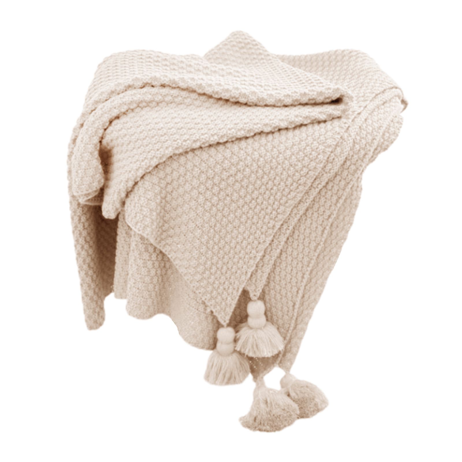 Soft Blanket Comfortable Air Conditioning Blankets Beige 120x150cm