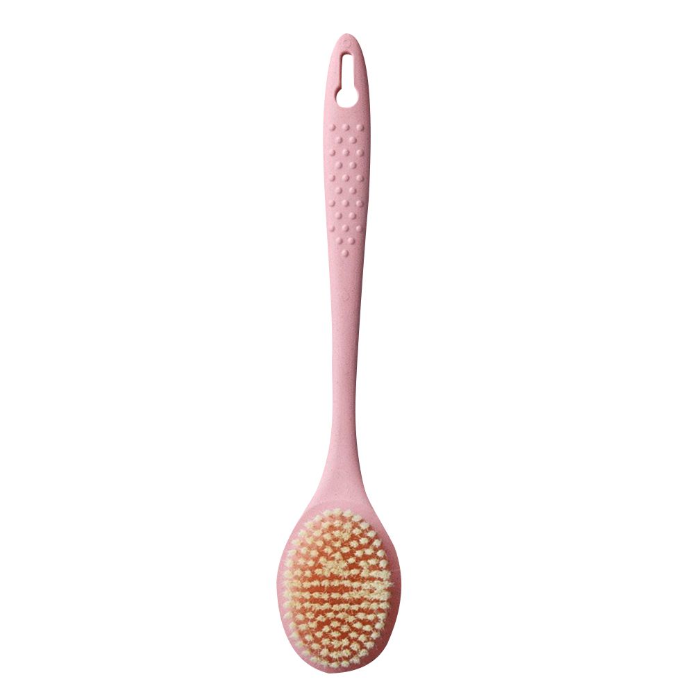 Eco-friendly Wheat Straw Long Handle Soft Hair Bath Brush Bk Scrubbing Tool