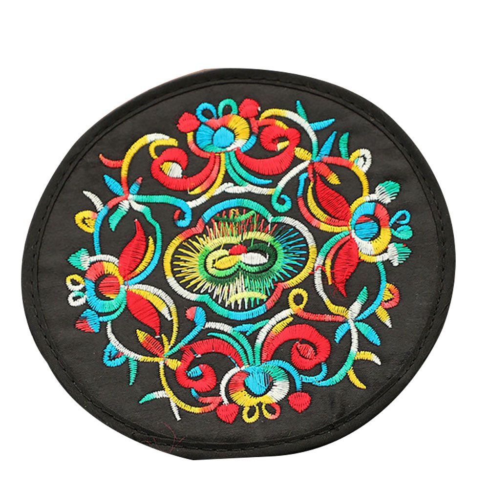 Ethnic Style Embroidery Heat Insulated Table Placemat Coaster Tea Cup Pad Mat