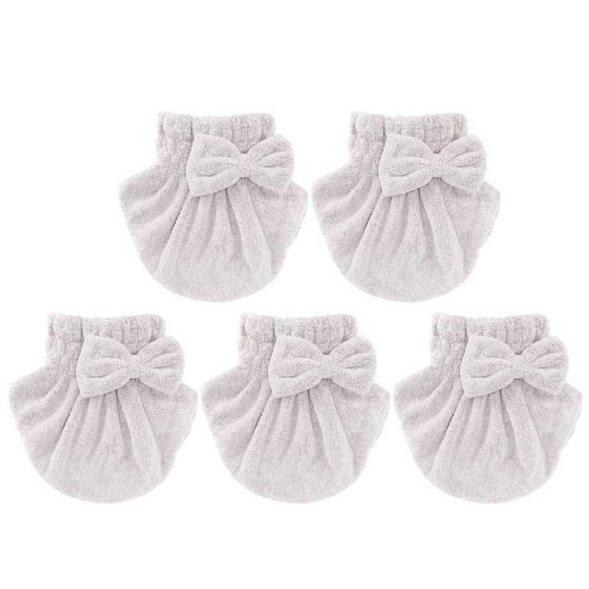 5Pcs Hair Drying Cap Carbon Fiber Water Absorption Quickly Dry Wrapped Towel Bathing