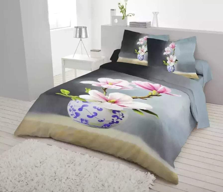 Cotton Fabric Multicolor Print 7.5 by 8.5 Feet Double King Size Bedsheet Set with Two Pillow Covers By- Nayon Shopping Mall