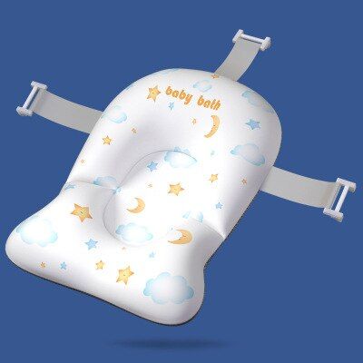 New Baby Shower Bath Tub Pad Non-Slip Bathtub Seat Support Mat Newborn Safety Security Bath Foldable Support Cushion Soft Pillow