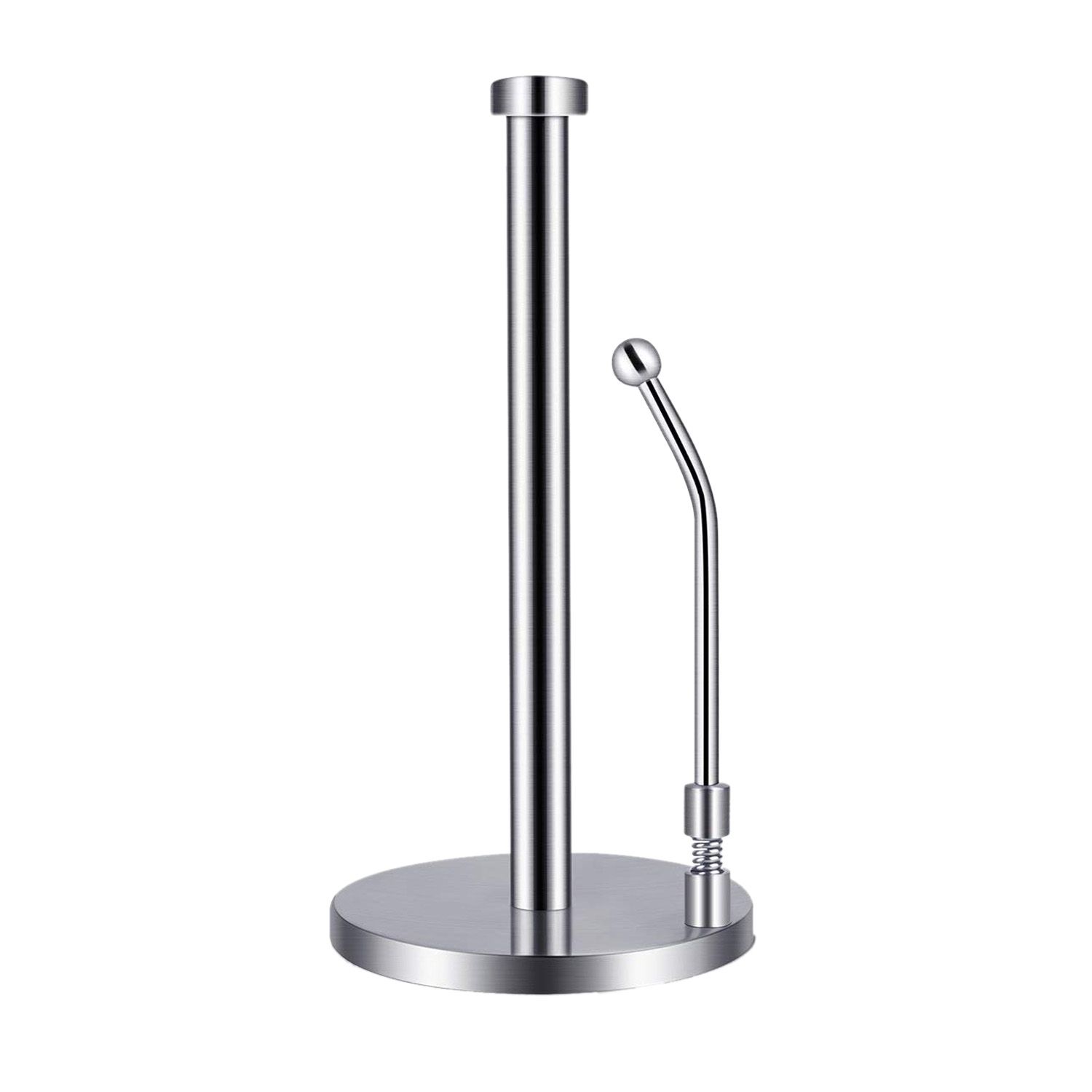 Paper Towel Holder Stainless Steel Standing Tissue Holder One-Handed Tear, Perfect Modern Design for Kitchen Keeps Kitchens Countertop Tidy