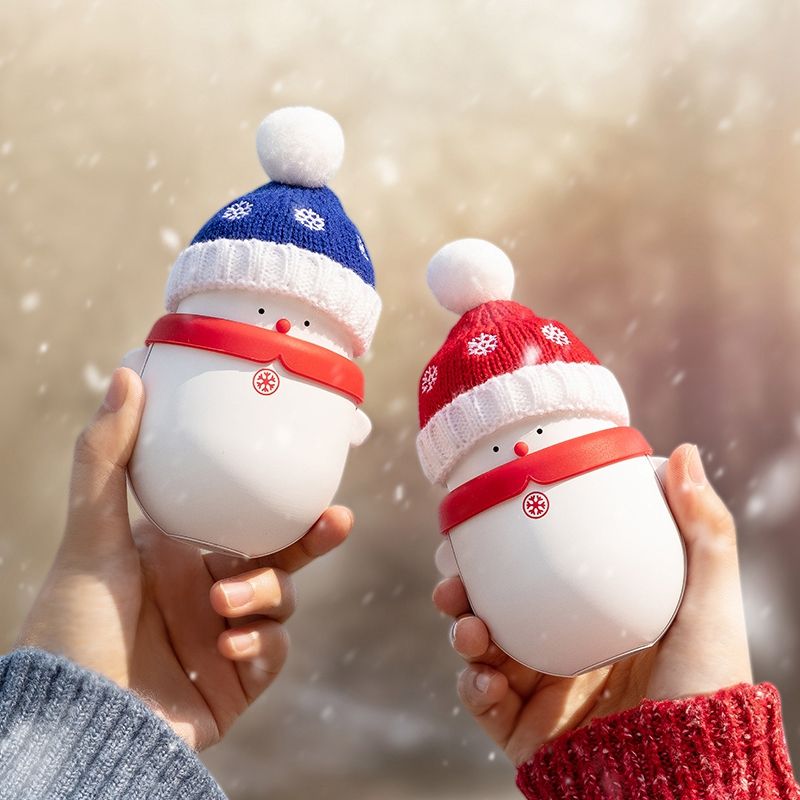 2 Pcs Charging Hand Warmer Portable Multi-Function 2-In-1 Charging+Hand Warmer 6000MAh  Couple Hand Warmer