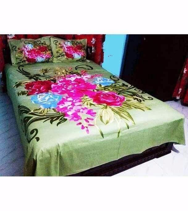 Cotton Double Size Bed Sheet Set - Multicolor