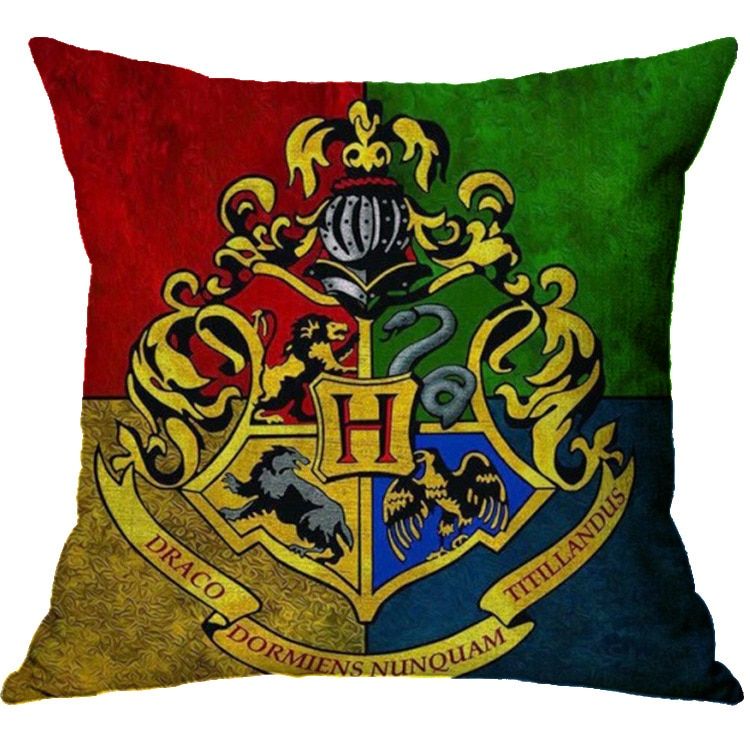 45cm Potters Movies Magic Academy Flame Goblet Cover Linen Linen Pillowcase Deathly Hallows Pillow Case for Car Home Sofa