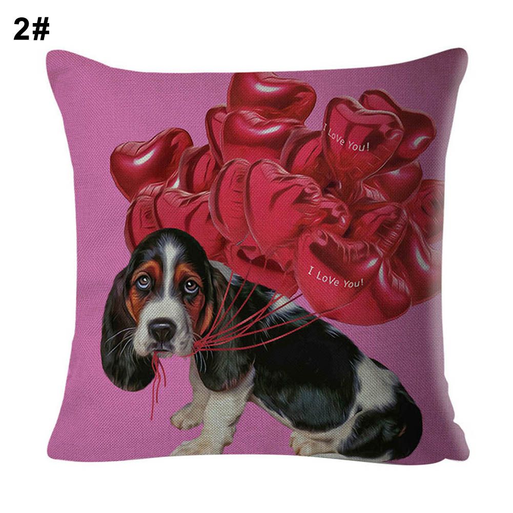 45x45cm Cute Dog/Cats Pattern Throw Pillow Case Cushion Cover Sofa Bed Decor