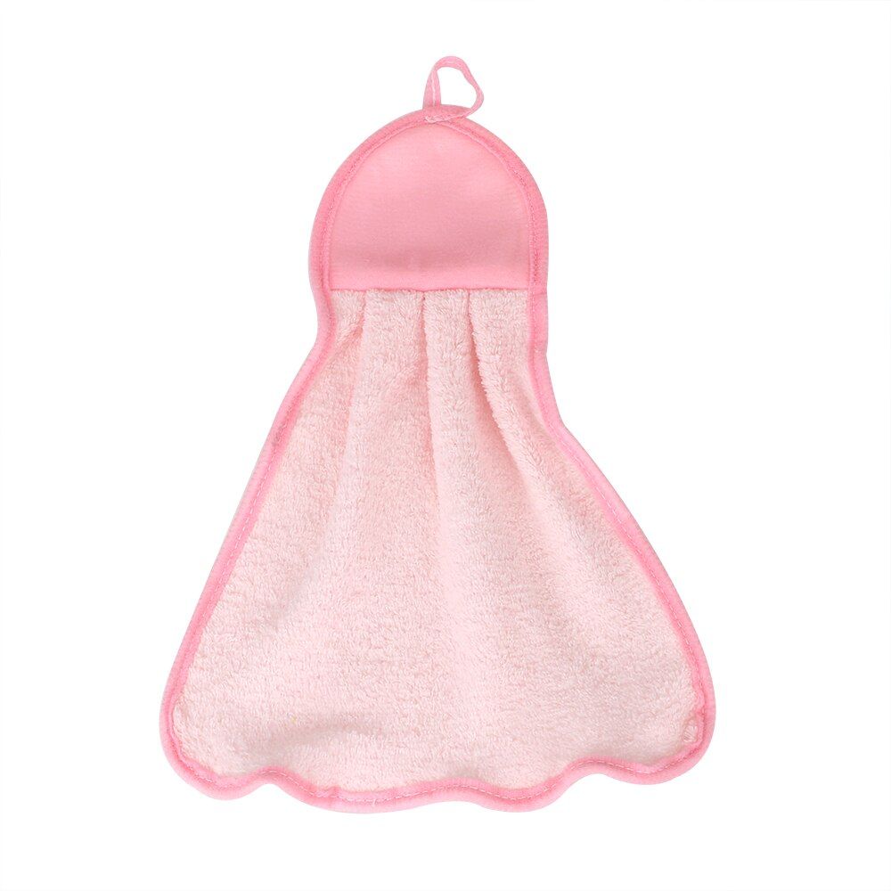 Candy Colors Dishcloths Can Be Hung Kitchen Cloth Water Absorption Soft Coral Velvet Hanging Hand Towels No Lint
