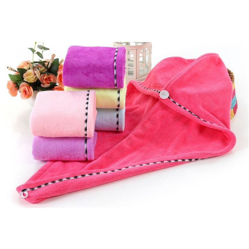 25*70cm Women Bathroom Hair Towel Home Textile Absorbent Quick-Drying Soft Bath Towel Hair Dry Cap Salon Towel
