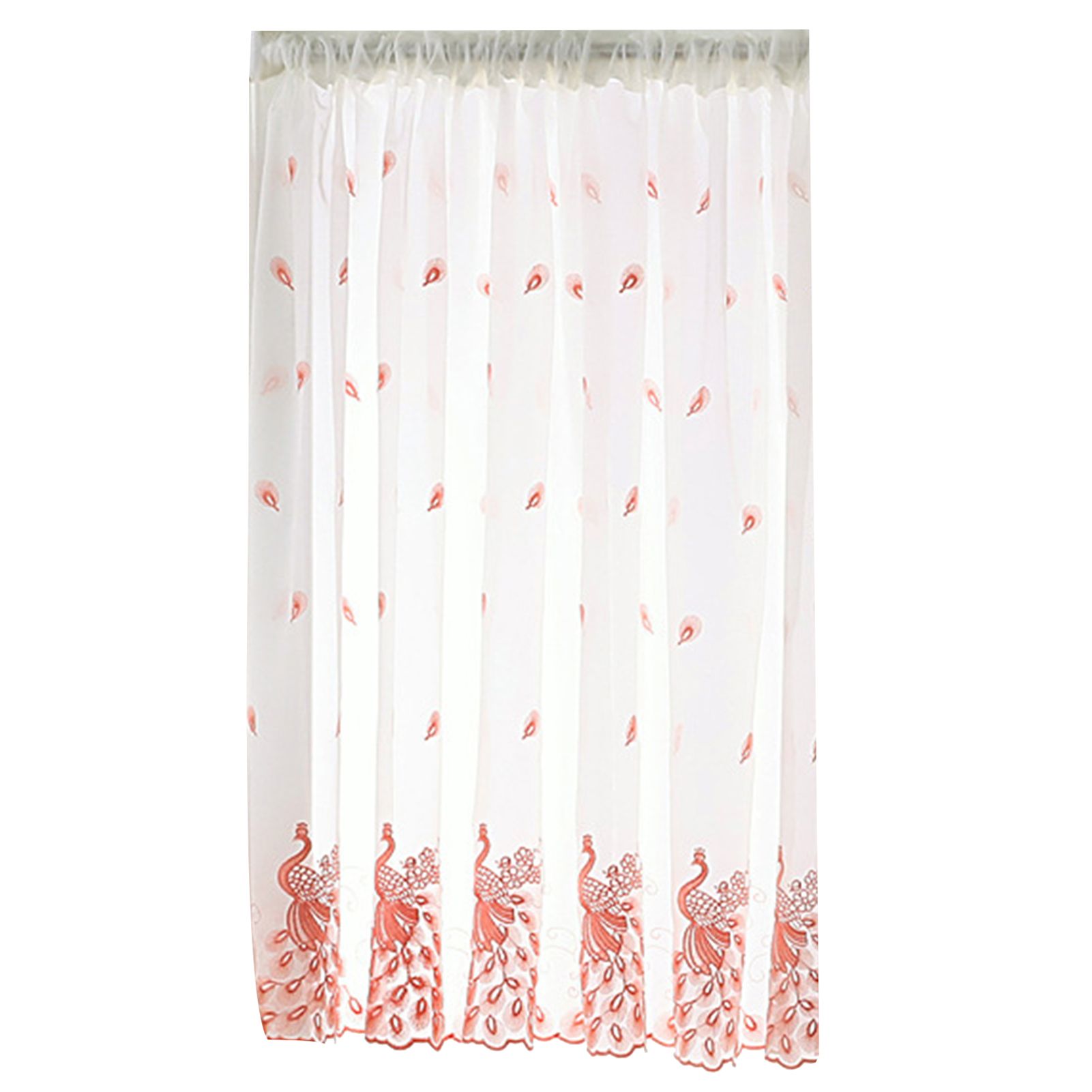 Window Tulle Bright-colored Elegant Embroidered Window Gauze Curtain